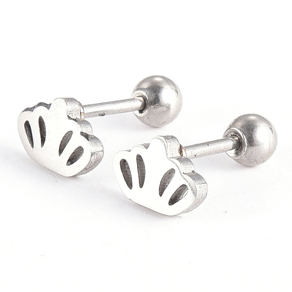 PandaHall 201 Stainless Steel Barbell Cartilage Earrings, Screw Back Earrings, with 304 Stainless Steel Pins, Crown, Stainless Steel Color...
PandaHall 201 Stainless Steel Barbell Cartilage Earrings, Screw Back Earrings, with 304 Stainless Steel Pins, Crown, Stainless Steel Color...