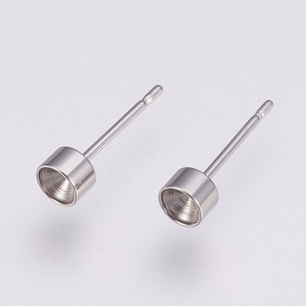 PandaHall 304 Stainless Steel Stud Earring Settings, for Pointed Back Rhinestone, Stainless Steel Color, Fit for 3mm Rhinestone, 13.5x4mm...
PandaHall 304 Stainless Steel Stud Earring Settings, for Pointed Back Rhinestone, Stainless Steel Color, Fit for 3mm Rhinestone, 13.5x4mm...
