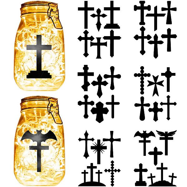 PandaHall CREATCABIN 12 Sheets 6 Styles Cross Mason Jar Decals Christian Stickers Die Cuts Silhouettes Self-Adhesive PVC Waterproof for...
PandaHall CREATCABIN 12 Sheets 6 Styles Cross Mason Jar Decals Christian Stickers Die Cuts Silhouettes Self-Adhesive PVC Waterproof for...