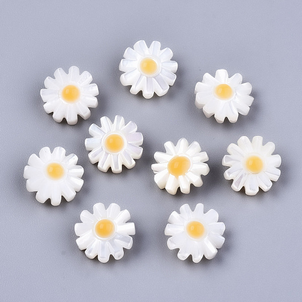 PandaHall Natural White Shell Mother of Pearl Shell Beads, Flower, Seashell Color, 10x5mm, Hole: 0.8mm White Shell Flower
PandaHall Natural White Shell Mother of Pearl Shell Beads, Flower, Seashell Color, 10x5mm, Hole: 0.8mm White Shell Flower