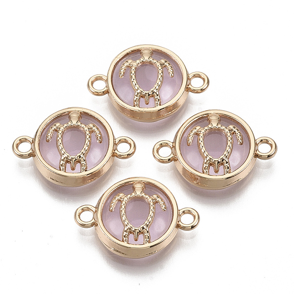 PandaHall Glass Links connectors, with Light Gold Plated Alloy Findings, Flat Round with Tortoise, Pearl Pink, 13.5x19.5x5.5mm, Hole: 1.6mm...
PandaHall Glass Links connectors, with Light Gold Plated Alloy Findings, Flat Round with Tortoise, Pearl Pink, 13.5x19.5x5.5mm, Hole: 1.6mm...