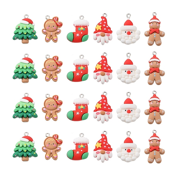 PandaHall 24Pcs 6 Styles Christmas Opaque Resin Pendants, with Platinum Tone Iron Loops, Gingerbread Man & Gnome & Santa Claus, Mixed Shapes..., Multicolor
PandaHall 24Pcs 6 Styles Christmas Opaque Resin Pendants, with Platinum Tone Iron Loops, Gingerbread Man & Gnome & Santa Claus, Mixed Shapes..., Multicolor