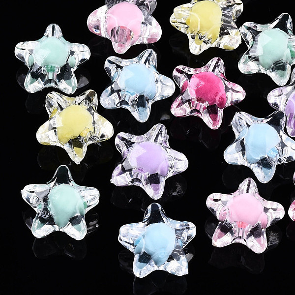 PandaHall Transparent Acrylic Beads, Bead in Bead, Star, Mixed Color, 11x11.5x7mm, Hole: 2mm Acrylic Star Multicolor
PandaHall Transparent Acrylic Beads, Bead in Bead, Star, Mixed Color, 11x11.5x7mm, Hole: 2mm Acrylic Star Multicolor