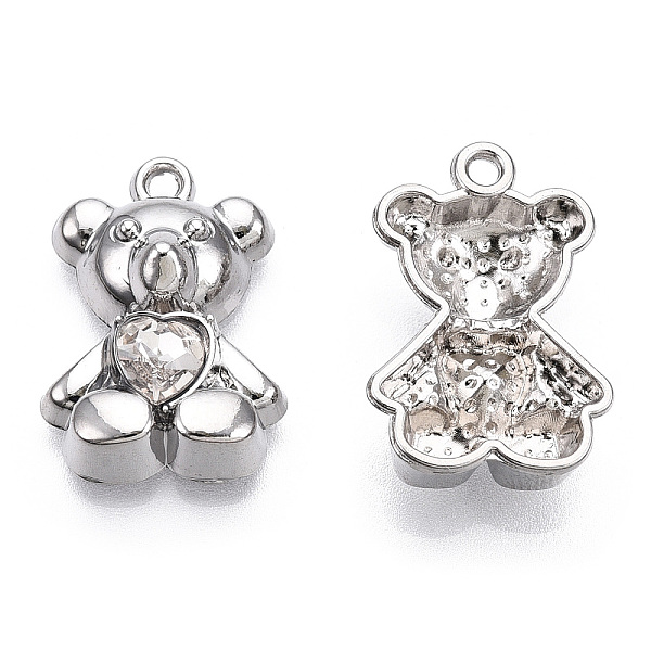 PandaHall Alloy Pendants, with Glass, Bear with Heart Charm, Cadmium Free & Nickel Free & Lead Free, Platinum, 20.5x14x5.5mm, Hole: 1.6mm...
PandaHall Alloy Pendants, with Glass, Bear with Heart Charm, Cadmium Free & Nickel Free & Lead Free, Platinum, 20.5x14x5.5mm, Hole: 1.6mm...