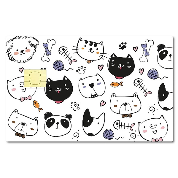 PandaHall PVC Plastic Waterproof Card Stickers, Self-adhesion Card Skin for Bank Card Decor, Rectangle, Cat Shape, 186.3x137.3mm Plastic Cat...
PandaHall PVC Plastic Waterproof Card Stickers, Self-adhesion Card Skin for Bank Card Decor, Rectangle, Cat Shape, 186.3x137.3mm Plastic Cat...