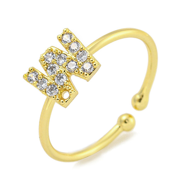 PandaHall Rack Plating Brass Open Cuff Rings for Women, with Cubic Zirconia, Cadmium Free & Lead Free, Long-Lasting Plated, Letter, Letter W...
PandaHall Rack Plating Brass Open Cuff Rings for Women, with Cubic Zirconia, Cadmium Free & Lead Free, Long-Lasting Plated, Letter, Letter W...