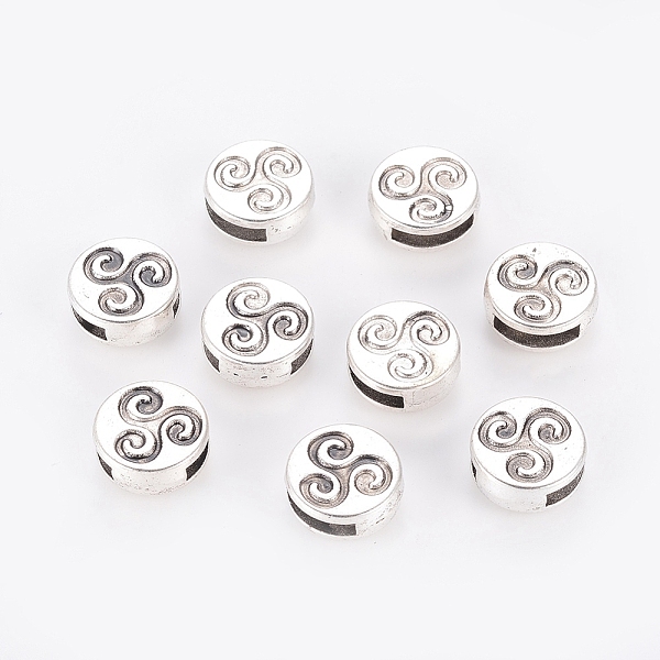 PandaHall Tibetan Style Slide Charms, Cadmium Free & Nickel Free & Lead Free, Flat Round, Antique Silver, 12x5mm, Hole: 10x2mm Alloy Flat...
PandaHall Tibetan Style Slide Charms, Cadmium Free & Nickel Free & Lead Free, Flat Round, Antique Silver, 12x5mm, Hole: 10x2mm Alloy Flat...