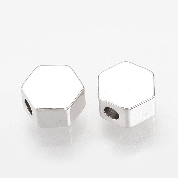 PandaHall Brass Spacer Beads, Nickel Free, Real Platinum Plated, Hexagon, 6x7x3mm, Hole: 1.5mm Brass Ring
PandaHall Brass Spacer Beads, Nickel Free, Real Platinum Plated, Hexagon, 6x7x3mm, Hole: 1.5mm Brass Ring