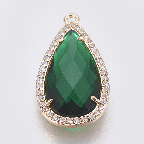 PandaHall Brass Glass Pendants, with Cubic Zirconia, Faceted, teardrop, Light Gold, Green, 27.5x14x4mm, Hole: 1.2mm Brass+Glass Teardrop...
PandaHall Brass Glass Pendants, with Cubic Zirconia, Faceted, teardrop, Light Gold, Green, 27.5x14x4mm, Hole: 1.2mm Brass+Glass Teardrop...