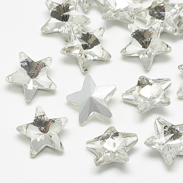 PandaHall Pointed Back Glass Rhinestone Cabochons, Back Plated, Faceted, Star, Crystal, 9.5x10x5mm Glass Rhinestone Star Clear
PandaHall Pointed Back Glass Rhinestone Cabochons, Back Plated, Faceted, Star, Crystal, 9.5x10x5mm Glass Rhinestone Star Clear
