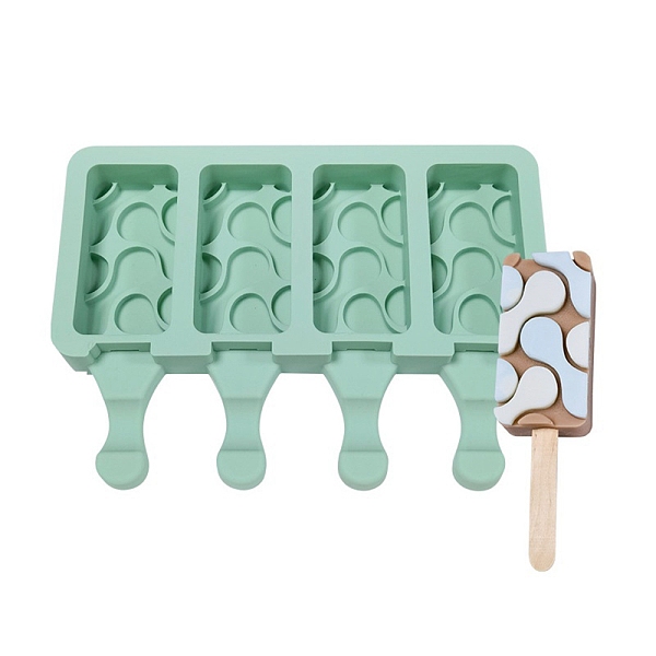 PandaHall Food Grade DIY Rectangle Ice-cream Silicone Molds, Ice Pop Molds, for Making Ice Cream, 4 Cavities, Aquamarine, 129x180x23mm..., Green
PandaHall Food Grade DIY Rectangle Ice-cream Silicone Molds, Ice Pop Molds, for Making Ice Cream, 4 Cavities, Aquamarine, 129x180x23mm..., Green
