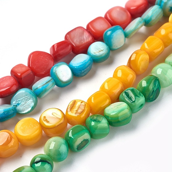 PandaHall Freshwater Shell Beads Strands, Dyed, Nuggets, Mixed Color, 6~8x6~9x4~7mm, Hole: 0.5mm, about 49~56pcs/strand, 15.2~15.5 inch..., Multicolor
PandaHall Freshwater Shell Beads Strands, Dyed, Nuggets, Mixed Color, 6~8x6~9x4~7mm, Hole: 0.5mm, about 49~56pcs/strand, 15.2~15.5 inch..., Multicolor
