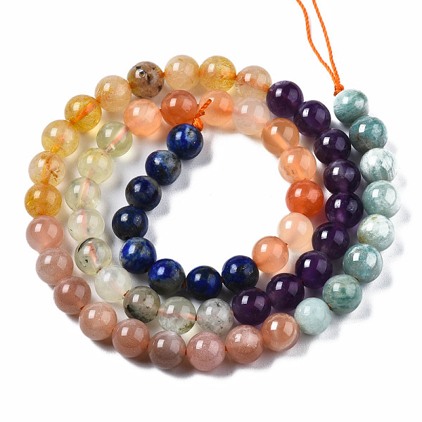 PandaHall Natural Amazonite & Sunstone & Citrine & Amethyst & Prehnite & Botswana Agate & Lapis Lazuli Beads Strands, Round, 6~7mm, Hole...
PandaHall Natural Amazonite & Sunstone & Citrine & Amethyst & Prehnite & Botswana Agate & Lapis Lazuli Beads Strands, Round, 6~7mm, Hole...