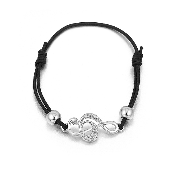 PandaHall Alloy with Rhinestone Musical Note Link Bracelet, Braided Cords Adjustable Bracelet, Platinum, 7-1/8 inch(18cm) Rhinestone Musical...
PandaHall Alloy with Rhinestone Musical Note Link Bracelet, Braided Cords Adjustable Bracelet, Platinum, 7-1/8 inch(18cm) Rhinestone Musical...
