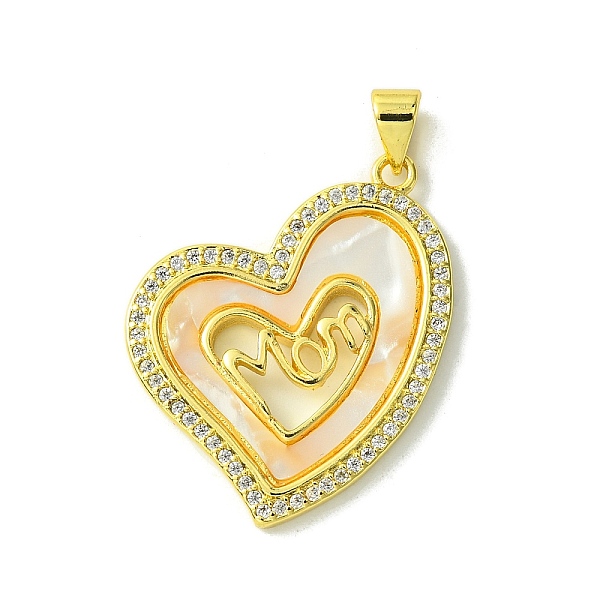 PandaHall Mother's Day Real 18K Gold Plated Brass Micro Pave Clear Cubic Zirconia Pendants, with Shell, Real 18K Gold Plated, Heart...
PandaHall Mother's Day Real 18K Gold Plated Brass Micro Pave Clear Cubic Zirconia Pendants, with Shell, Real 18K Gold Plated, Heart...