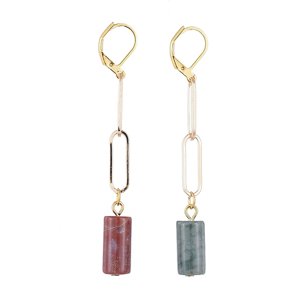 PandaHall Brass Dangle Leverback Earrings, with Natural Indian Agate Pendants and Iron Paperclip Chains, Column, 72mm, Pin: 0.5x0.7mm Indian...
PandaHall Brass Dangle Leverback Earrings, with Natural Indian Agate Pendants and Iron Paperclip Chains, Column, 72mm, Pin: 0.5x0.7mm Indian...