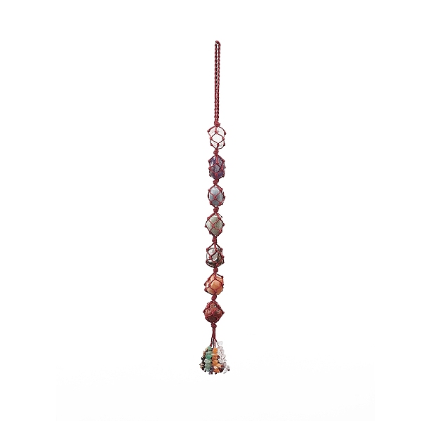 PandaHall 7 Chakra Gemstone Hanging Decorations, Yoga Meditation Hanging for Wall Home Decor Car Window Hanging Ornament, Indian Red...
PandaHall 7 Chakra Gemstone Hanging Decorations, Yoga Meditation Hanging for Wall Home Decor Car Window Hanging Ornament, Indian Red...