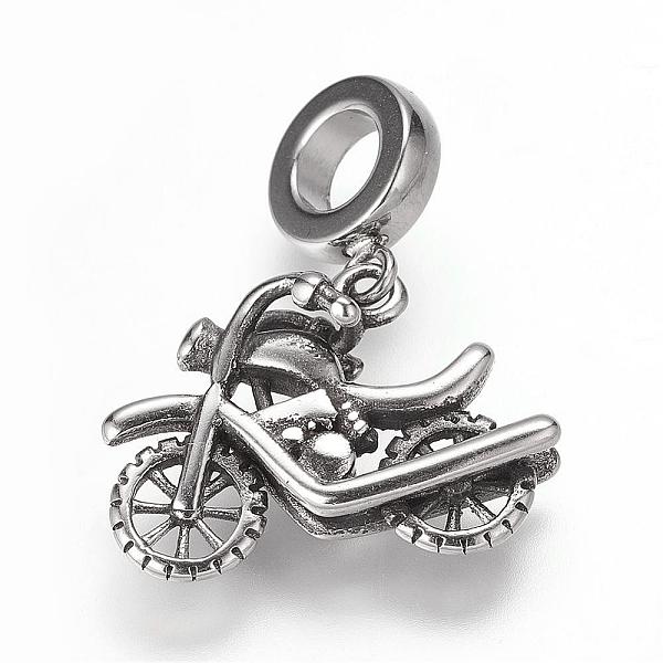 PandaHall 304 Stainless Steel European Dangle Charms, Large Hole Pendants, Motorbike/Motorcycle, Antique Silver, 27mm, Hole: 5mm, Pendant...
PandaHall 304 Stainless Steel European Dangle Charms, Large Hole Pendants, Motorbike/Motorcycle, Antique Silver, 27mm, Hole: 5mm, Pendant...