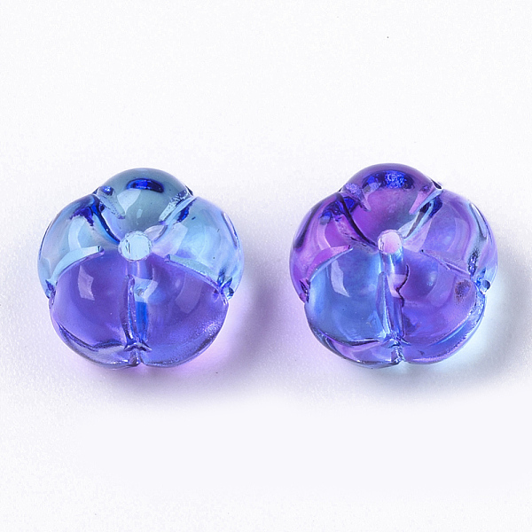 PandaHall Two Tone Transparent Spray Painted Glass Beads, Flower, Medium Purple, 10x10x6.5mm, Hole: 0.9mm Glass Flower
PandaHall Two Tone Transparent Spray Painted Glass Beads, Flower, Medium Purple, 10x10x6.5mm, Hole: 0.9mm Glass Flower