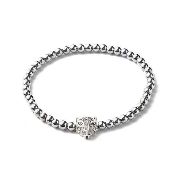PandaHall Energy Power Non-magnetic Synthetic Hematite Stretch Bracelet for Men Women, Leopard Brass Micro Pave Cubic Zirconia Beads..., Silver
PandaHall Energy Power Non-magnetic Synthetic Hematite Stretch Bracelet for Men Women, Leopard Brass Micro Pave Cubic Zirconia Beads..., Silver