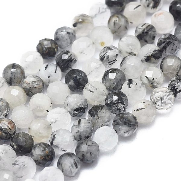 PandaHall Natural Tourmalinated Quartz/Black Rutilated Quartz Beads Strands, Faceted, Round, 6mm, Hole: 0.8mm, about 70 pcs/Strand, 15.75...
PandaHall Natural Tourmalinated Quartz/Black Rutilated Quartz Beads Strands, Faceted, Round, 6mm, Hole: 0.8mm, about 70 pcs/Strand, 15.75...
