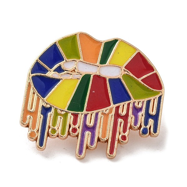 PandaHall Pride Rainbow Theme Enamel Pins, Light Gold Alloy Badge for Backpack Clothes, Colorful, Lip, 23.5x25x1.5mm Alloy+Enamel Lip
PandaHall Pride Rainbow Theme Enamel Pins, Light Gold Alloy Badge for Backpack Clothes, Colorful, Lip, 23.5x25x1.5mm Alloy+Enamel Lip