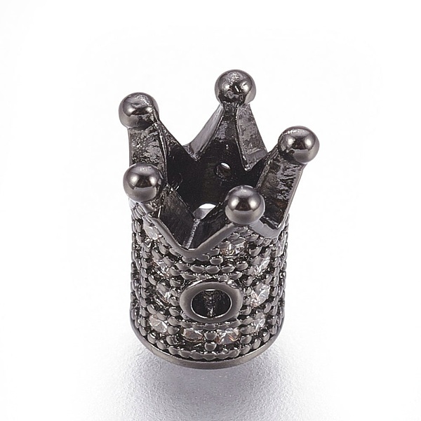 PandaHall Brass Micro Pave Cubic Zirconia Beads, Crown, Clear, Gunmetal, 10x8mm, Hole: 1.4mm Brass+Cubic Zirconia Crown Clear
PandaHall Brass Micro Pave Cubic Zirconia Beads, Crown, Clear, Gunmetal, 10x8mm, Hole: 1.4mm Brass+Cubic Zirconia Crown Clear