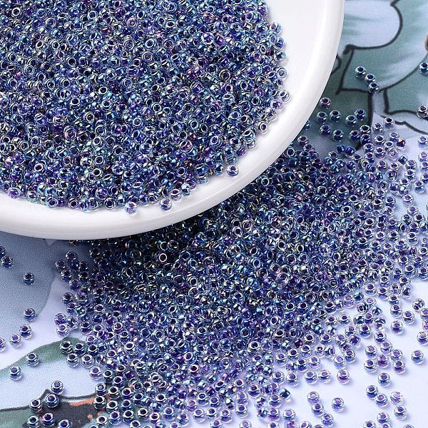 PandaHall MIYUKI Round Rocailles Beads, Japanese Seed Beads, 11/0, (RR274) Amethyst Lined Crystal AB, 2x1.3mm, Hole: 0.8mm, about..., Purple
PandaHall MIYUKI Round Rocailles Beads, Japanese Seed Beads, 11/0, (RR274) Amethyst Lined Crystal AB, 2x1.3mm, Hole: 0.8mm, about..., Purple