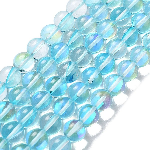 PandaHall Synthetic Moonstone Beads Strands, Round, Cyan, 10mm, Hole: 1mm, about 19pcs/strand, 7.48 inch(19cm) Moonstone Round Cyan
PandaHall Synthetic Moonstone Beads Strands, Round, Cyan, 10mm, Hole: 1mm, about 19pcs/strand, 7.48 inch(19cm) Moonstone Round Cyan
