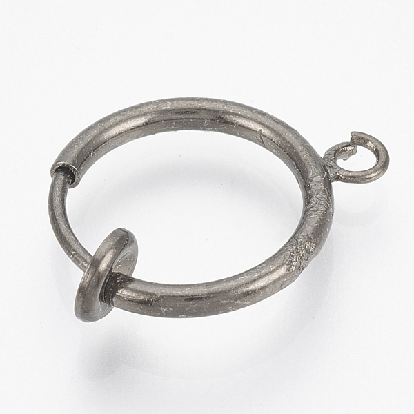 PandaHall 316 Surgical Stainless Steel Clip-on Hoop Earrings, For Non-pierced Ears, with Brass Spring Findings, Gunmetal, 18x16x2mm, Hole...
PandaHall 316 Surgical Stainless Steel Clip-on Hoop Earrings, For Non-pierced Ears, with Brass Spring Findings, Gunmetal, 18x16x2mm, Hole...