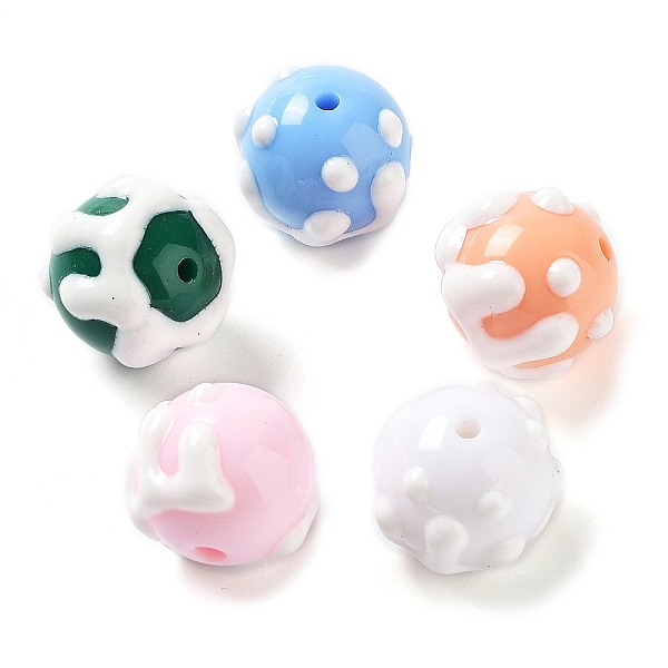 PandaHall Opaque Resin Beads, Textured Round, Mixed Color, 14.5x16x16.5mm, Hole: 2mm Resin Round Multicolor
PandaHall Opaque Resin Beads, Textured Round, Mixed Color, 14.5x16x16.5mm, Hole: 2mm Resin Round Multicolor