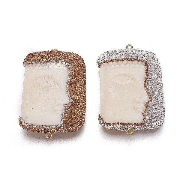 PandaHall Resin Links connectors, with Polymer Clay Rhinestone and Brass Findings, Rectangle, Golden, Mixed Color, 58x38x10mm, Hole: 2mm..., Multicolor
PandaHall Resin Links connectors, with Polymer Clay Rhinestone and Brass Findings, Rectangle, Golden, Mixed Color, 58x38x10mm, Hole: 2mm..., Multicolor