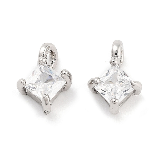 PandaHall Brass with Cubic Zirconia Pendant, Rhombus, Platinum, 7x5x3.3~3.8mm, Hole: 1mm Brass+Cubic Zirconia Rhombus Clear
PandaHall Brass with Cubic Zirconia Pendant, Rhombus, Platinum, 7x5x3.3~3.8mm, Hole: 1mm Brass+Cubic Zirconia Rhombus Clear