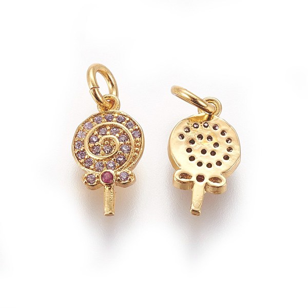 PandaHall Brass Micro Pave Cubic Zirconia Charms, Sugar, Colorful, Golden, 13x7.5x2mm, Hole: 3mm Brass+Cubic Zirconia Others
PandaHall Brass Micro Pave Cubic Zirconia Charms, Sugar, Colorful, Golden, 13x7.5x2mm, Hole: 3mm Brass+Cubic Zirconia Others