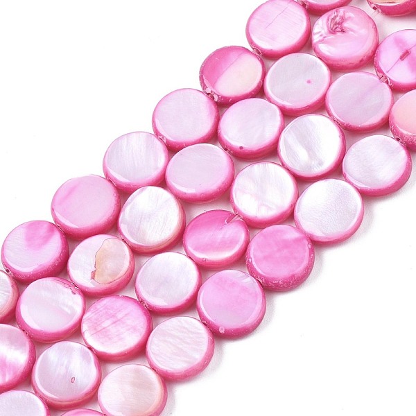 PandaHall Freshwater Shell Beads Strands, Dyed, Flat Round, Camellia, 8x2.5~3.5mm, Hole: 0.8mm, about 50~51pcs/strand, 15.35 inch~15.75 inch..., Pink
PandaHall Freshwater Shell Beads Strands, Dyed, Flat Round, Camellia, 8x2.5~3.5mm, Hole: 0.8mm, about 50~51pcs/strand, 15.35 inch~15.75 inch..., Pink