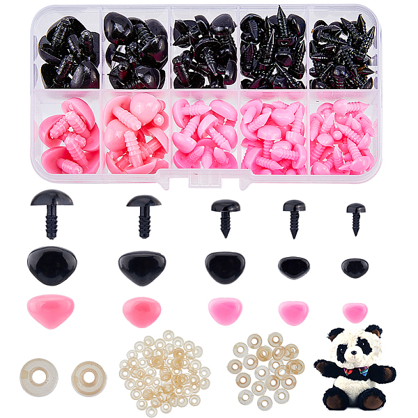 PandaHall Plastic Doll Nose Sets, with Washers, Craft Safety Nose, for Crochet Toy and Stuffed Animals, Pearl Pink, 6~12.5x8~17x14~19mm...
PandaHall Plastic Doll Nose Sets, with Washers, Craft Safety Nose, for Crochet Toy and Stuffed Animals, Pearl Pink, 6~12.5x8~17x14~19mm...