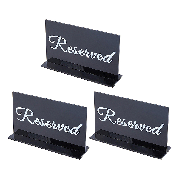 PandaHall 3 Sets Acrylic Mirror Reserved Table Sign, Black Desk Stand Reserved Sign Double Sided Reserved Sign Plate for Restaurants...
PandaHall 3 Sets Acrylic Mirror Reserved Table Sign, Black Desk Stand Reserved Sign Double Sided Reserved Sign Plate for Restaurants...