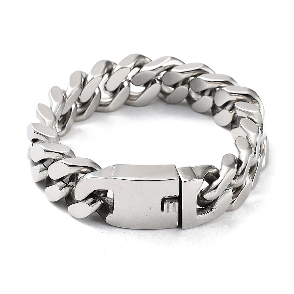 PandaHall 304 Stainless Steel Cuban Link Chains Bracelets for Men & Women, Stainless Steel Color, 9-7/8 inch(25cm) 304 Stainless Steel
PandaHall 304 Stainless Steel Cuban Link Chains Bracelets for Men & Women, Stainless Steel Color, 9-7/8 inch(25cm) 304 Stainless Steel