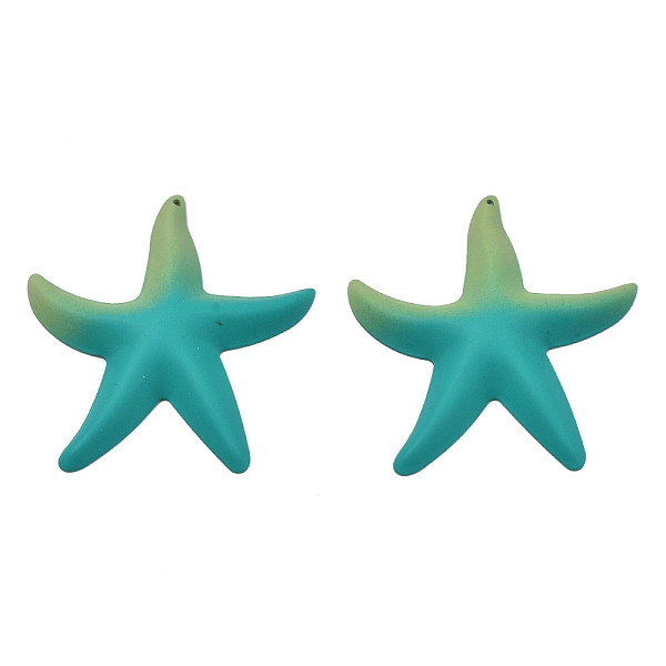 PandaHall Spray Painted Iron Big Pendants, Starfish, Dark Cyan, 50x46.5x6mm, Hole: 1mm Iron Starfish
PandaHall Spray Painted Iron Big Pendants, Starfish, Dark Cyan, 50x46.5x6mm, Hole: 1mm Iron Starfish