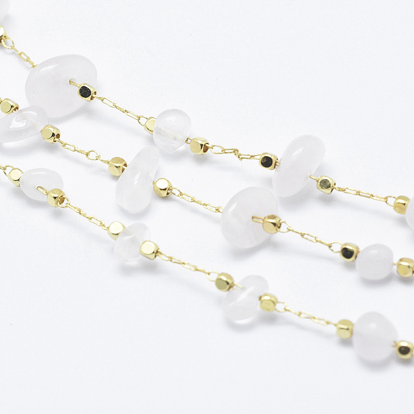 PandaHall 3.28 Feet Handmade Natural Rose Quartz Beaded Chains, Soldered, Brass Chains and Brass Beads, Long-Lasting Plated, Real 18K Gold...
PandaHall 3.28 Feet Handmade Natural Rose Quartz Beaded Chains, Soldered, Brass Chains and Brass Beads, Long-Lasting Plated, Real 18K Gold...