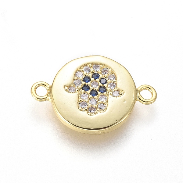 PandaHall Brass Micro Pave Cubic Zirconia Links connectors, Flat Round with Hamsa Hand/Hand of Fatima /Hand of Miriam, Blue & Clear, Golden...
PandaHall Brass Micro Pave Cubic Zirconia Links connectors, Flat Round with Hamsa Hand/Hand of Fatima /Hand of Miriam, Blue & Clear, Golden...
