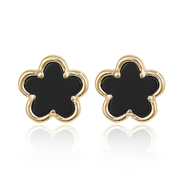 PandaHall 925 Silver Black Agate Flower Stud Earrings, Flower Sterling Silver Flower Black
PandaHall 925 Silver Black Agate Flower Stud Earrings, Flower Sterling Silver Flower Black