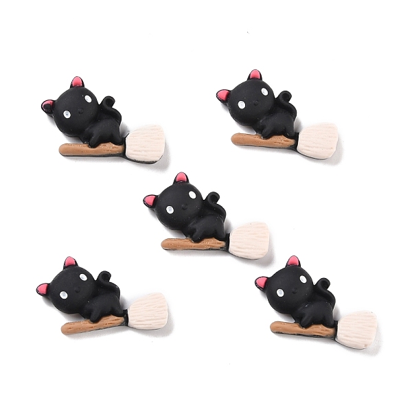 PandaHall Cat with Besom Opaque Resin Cabochons, for Halloween, Black, 18.5x28.5x6.5mm Resin Cat Shape Black
PandaHall Cat with Besom Opaque Resin Cabochons, for Halloween, Black, 18.5x28.5x6.5mm Resin Cat Shape Black