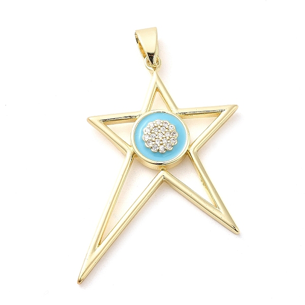 PandaHall Real 18K Gold Plated Brass Clear Cubic Zirconia Pendants, with Enamel, Star, Light Sky Blue, 40x29x3.5mm, Hole: 6.5x3.7mm...
PandaHall Real 18K Gold Plated Brass Clear Cubic Zirconia Pendants, with Enamel, Star, Light Sky Blue, 40x29x3.5mm, Hole: 6.5x3.7mm...