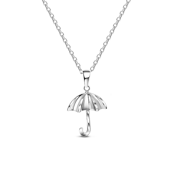 PandaHall SHEGRACE Cute Design Rhodium Plated 925 Sterling Silver Necklace, with Umbrella Pendant, Platinum, 17.7 inch Sterling Silver
PandaHall SHEGRACE Cute Design Rhodium Plated 925 Sterling Silver Necklace, with Umbrella Pendant, Platinum, 17.7 inch Sterling Silver