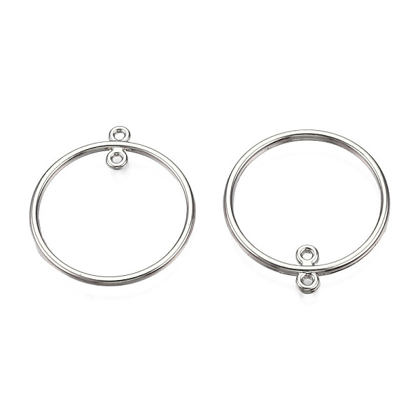 PandaHall Alloy Pendants, Cadmium Free & Nickel Free & Lead Free, Ring, Platinum, 33x30x2mm, Hole: 1.4mm Alloy Ring
PandaHall Alloy Pendants, Cadmium Free & Nickel Free & Lead Free, Ring, Platinum, 33x30x2mm, Hole: 1.4mm Alloy Ring