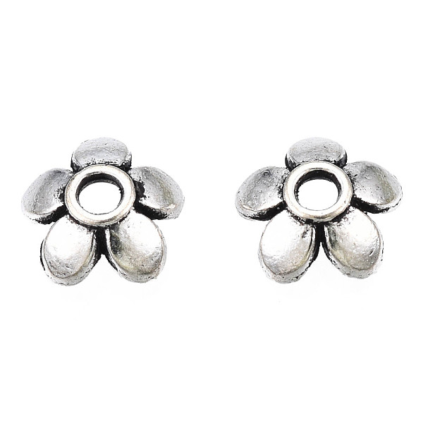 PandaHall Tibetan Style Alloy Bead Caps, Cadmium Free & Nickel Free & Lead Free, 5-Petal, Flower, Antique Silver, 6.5x3mm, Hole: 1mm, about...
PandaHall Tibetan Style Alloy Bead Caps, Cadmium Free & Nickel Free & Lead Free, 5-Petal, Flower, Antique Silver, 6.5x3mm, Hole: 1mm, about...