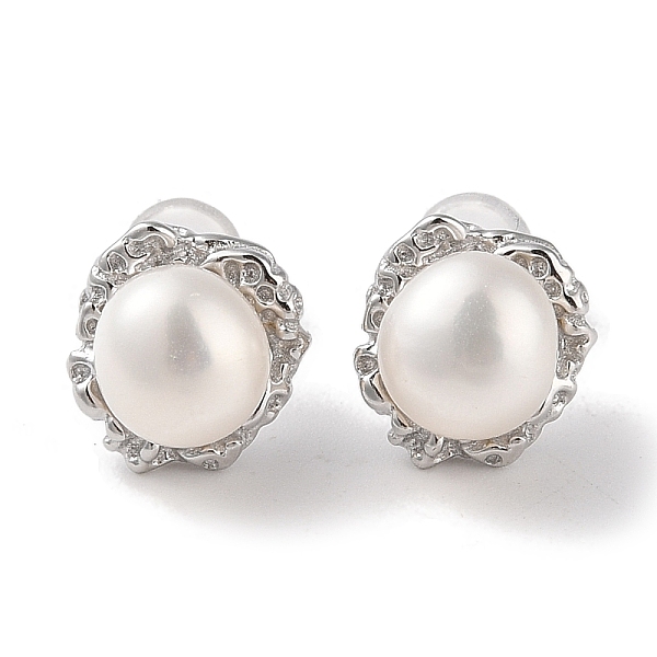 PandaHall Sterling Silver Stud Earrings, with Natural Pearl, Jewely for Women, Flower, Platinum, 11x10mm Sterling Silver Flower
PandaHall Sterling Silver Stud Earrings, with Natural Pearl, Jewely for Women, Flower, Platinum, 11x10mm Sterling Silver Flower