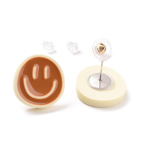 PandaHall Smiling Face Resin Stud Earrings for Women, with S925 Silver Pin and Ear Nuts, Sienna, 23.5x22mm, Pin: 0.7mm Resin Flat Round..., Brown
PandaHall Smiling Face Resin Stud Earrings for Women, with S925 Silver Pin and Ear Nuts, Sienna, 23.5x22mm, Pin: 0.7mm Resin Flat Round..., Brown