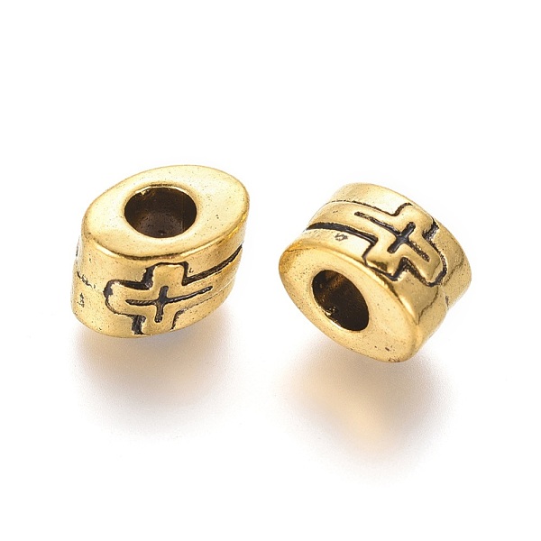 PandaHall Alloy European Stopper Beads, Cadmium Free & Lead Free, Antique Golden Color, Tube, about 7mm wide, 11mm long, 9mm thick, hole...
PandaHall Alloy European Stopper Beads, Cadmium Free & Lead Free, Antique Golden Color, Tube, about 7mm wide, 11mm long, 9mm thick, hole...